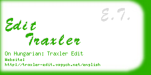 edit traxler business card